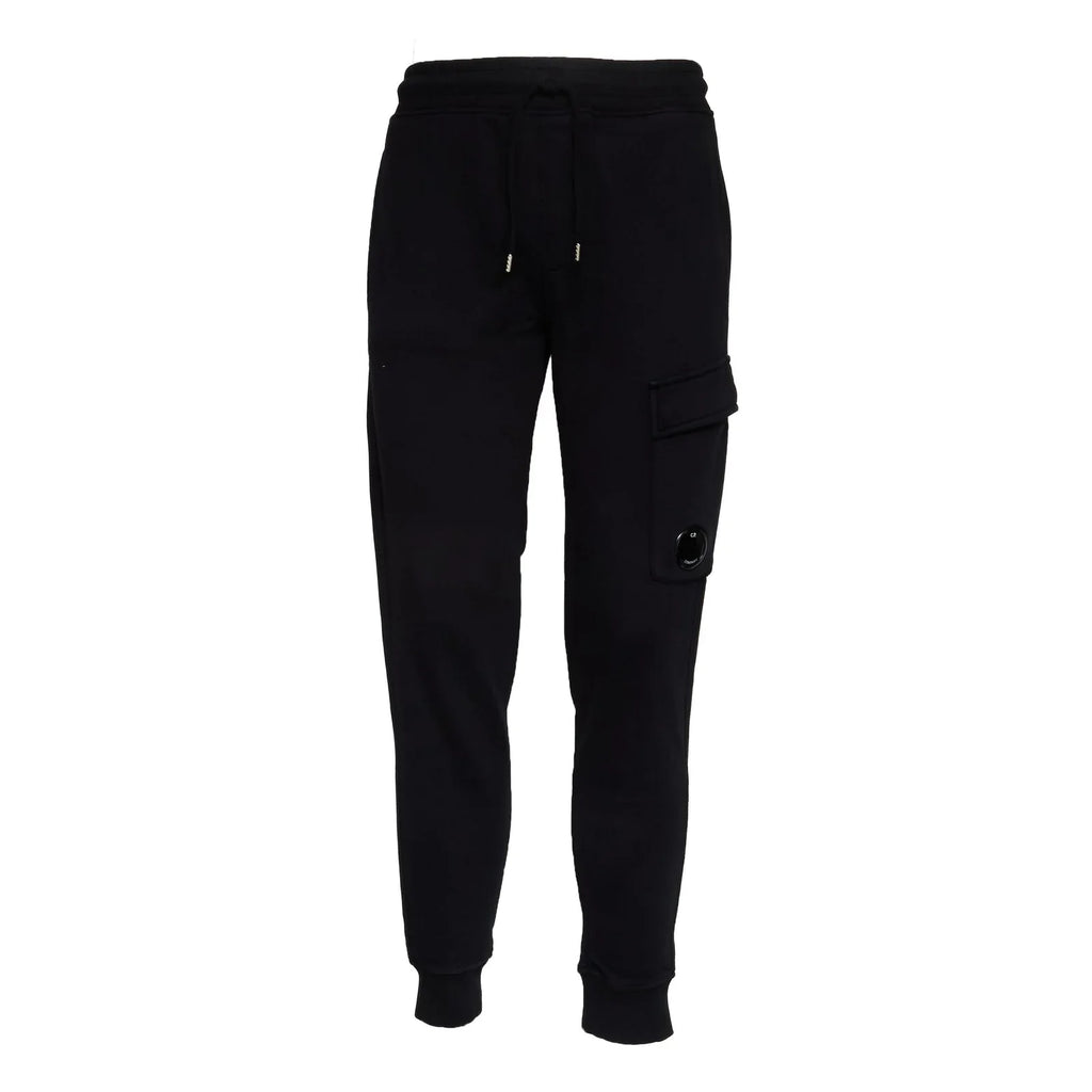 Cp Company Diagonal Raised Lens Joggers In Black