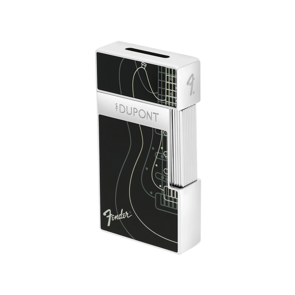 S.T. DUPONT Fender Biggy Black Lacquered Lighter/Briquet 025025