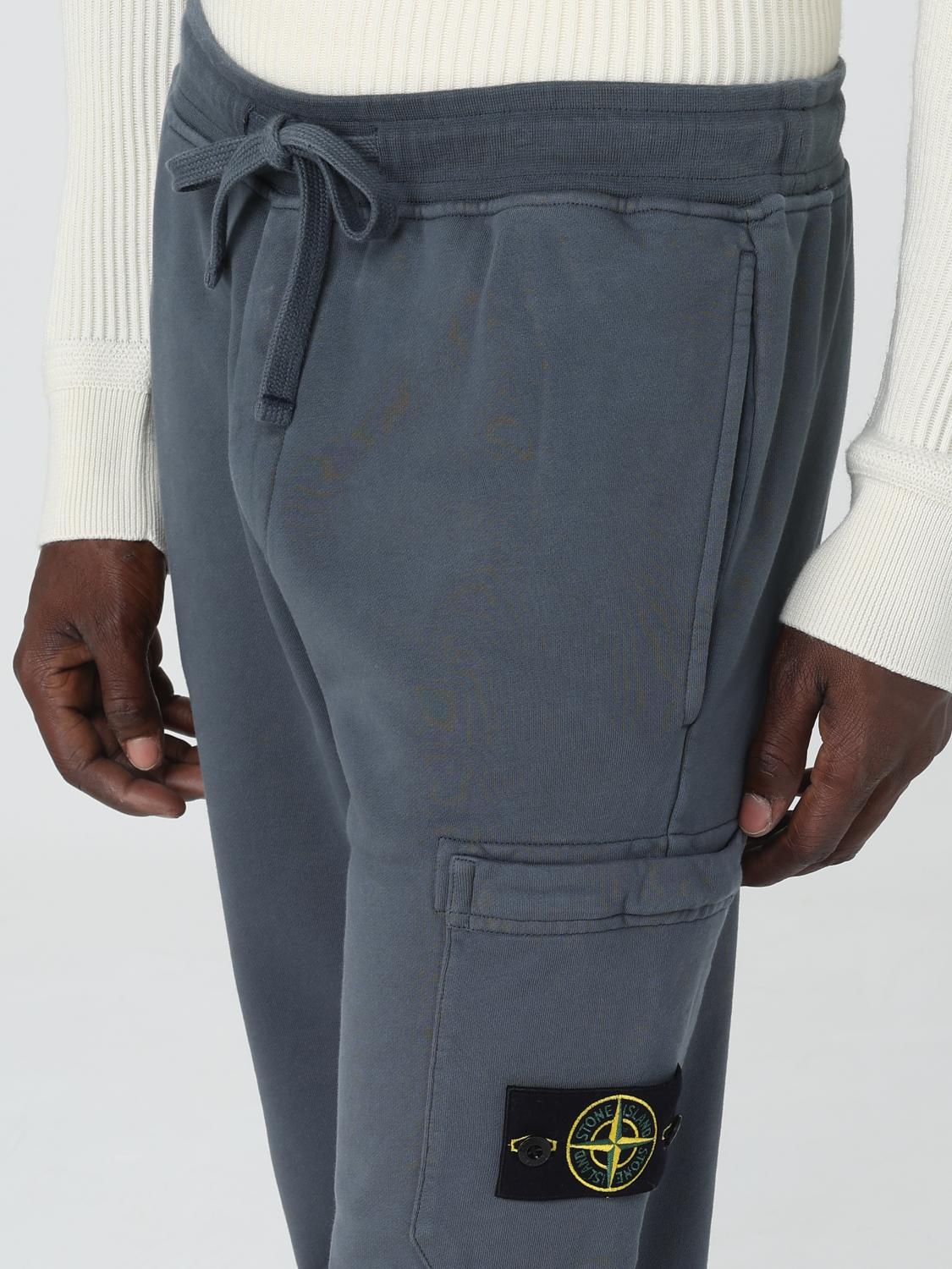 Stone Island Cotton Jogging Botttoms In Grey