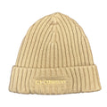 Cp Company Lambswool Logo Beanie In Mojade Desert