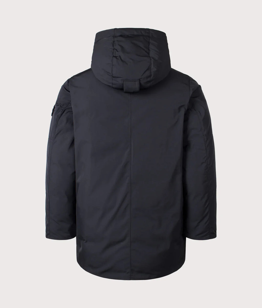 Stone Island Micro Twill Down Parka In Black