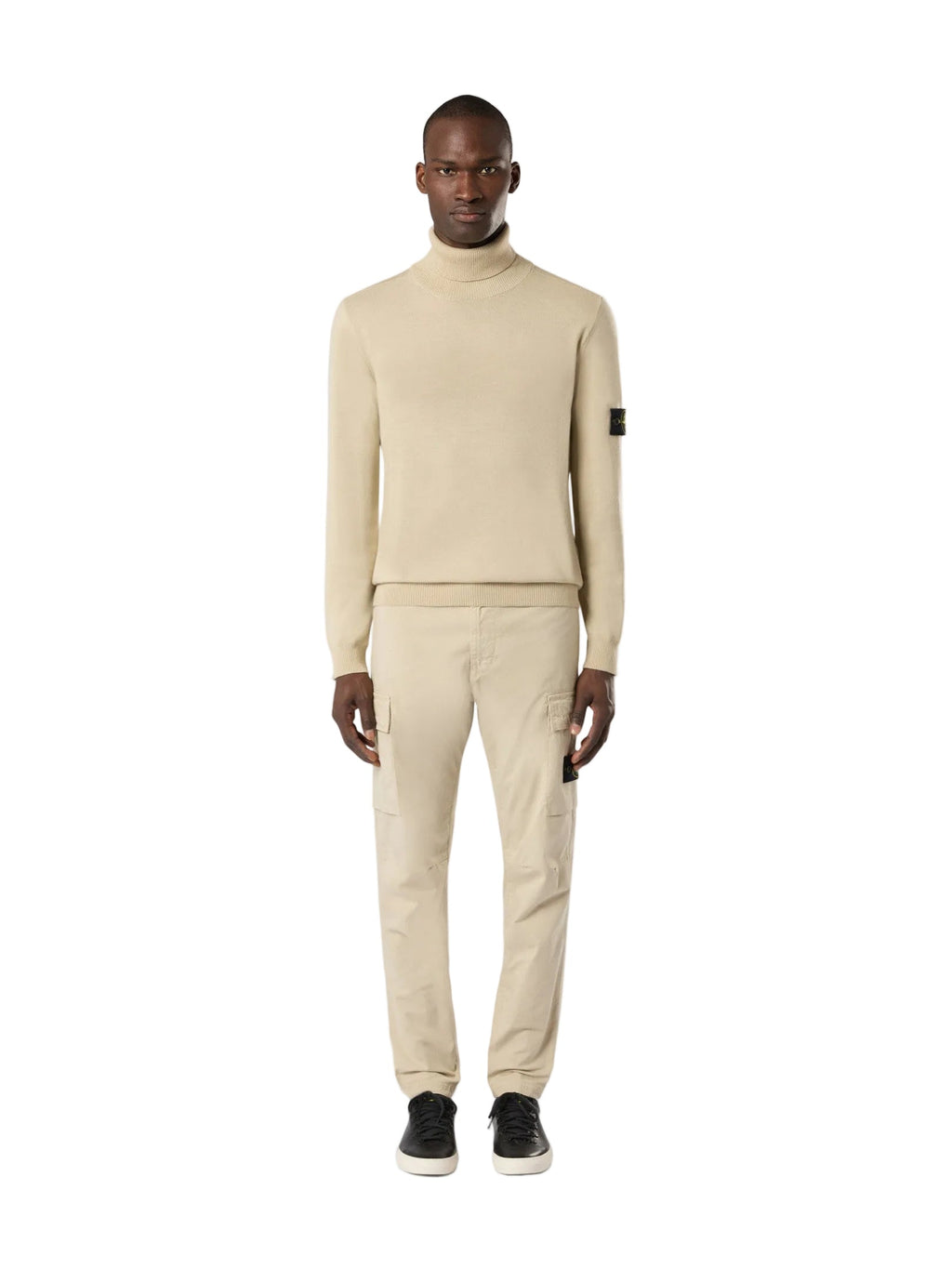 Stone Island Light Knit Roll Neck Sweatshirt 525C4 Stucco