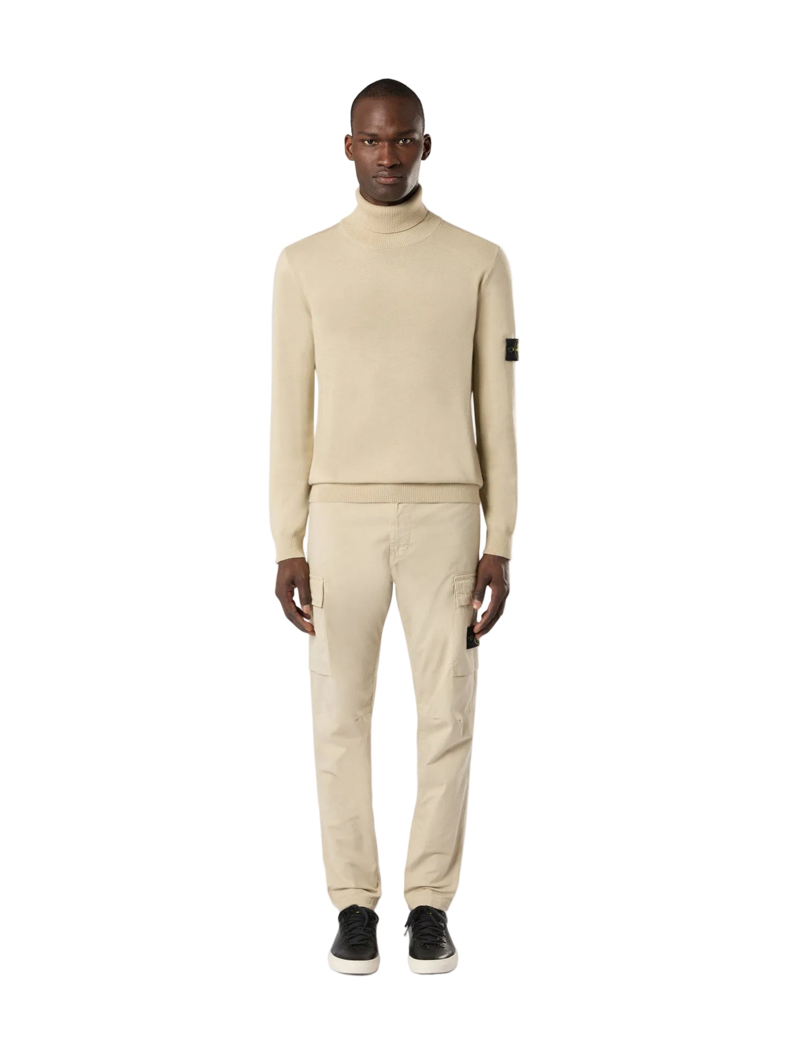 Stone Island Light Knit Roll Neck Sweatshirt 525C4 Stucco