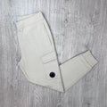 CP Company Raised Fleece Sweatpants - Silver Birch