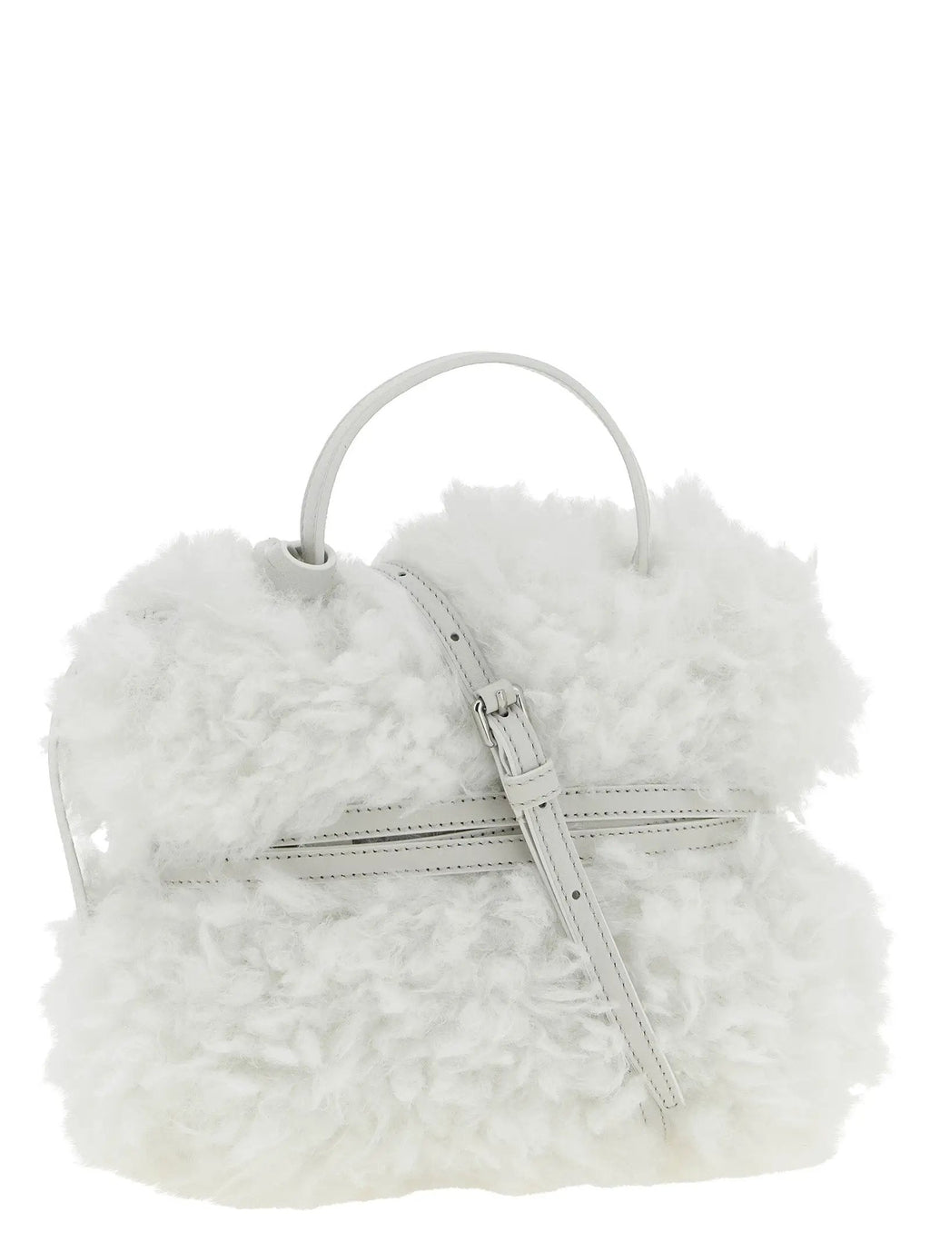Moschino White Leather Handbag