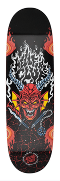 Santa Cruz x Stranger Things Hellfire Club Flames Skateboard Deck - 9″
