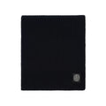 Stone Island Patch Logo Wool Scarf In Black