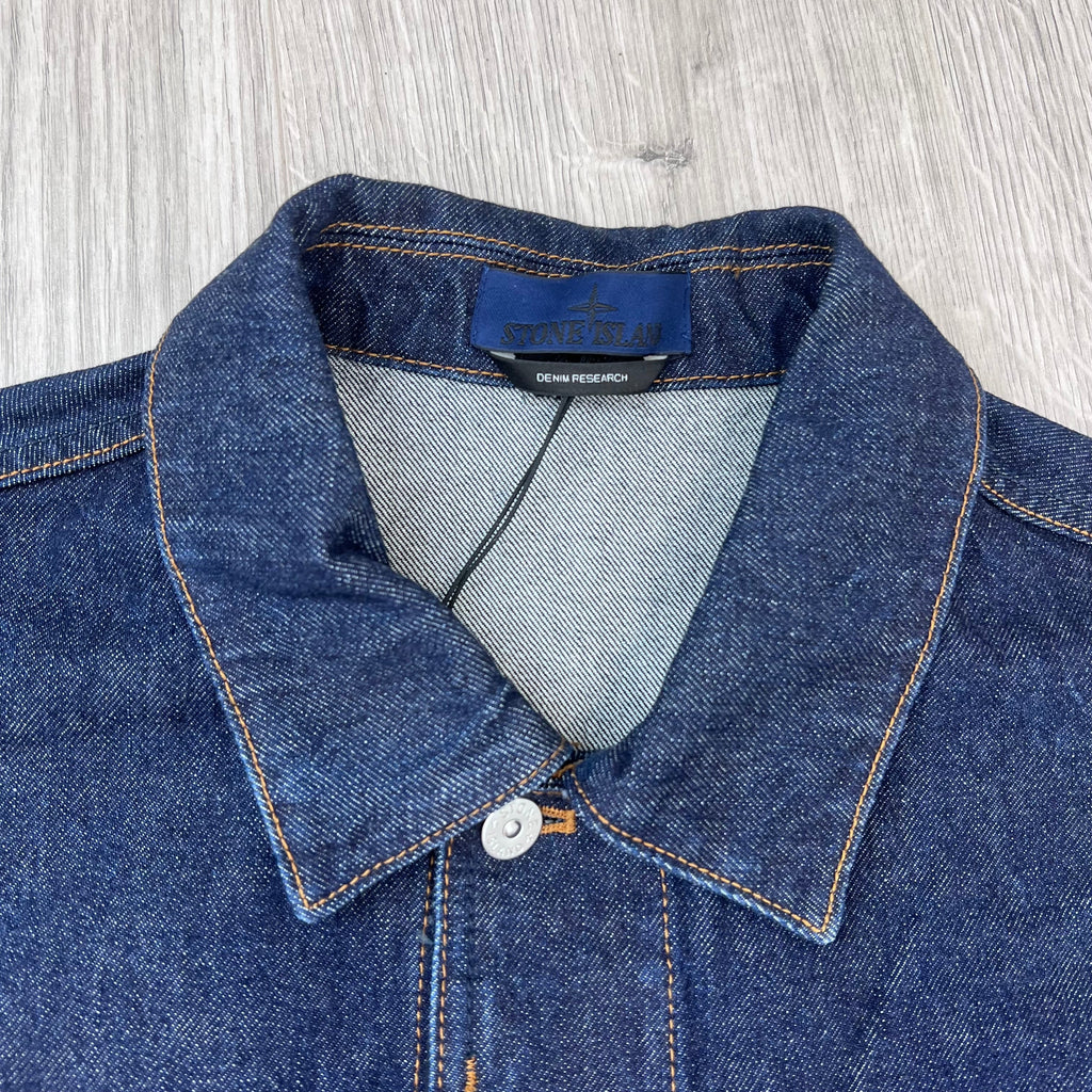 Stone Island Denim Jacket - Blue