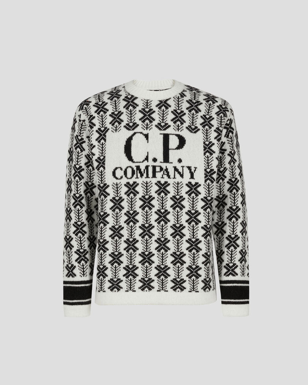 Wool Jacquard Logo Knit Var.01 - White