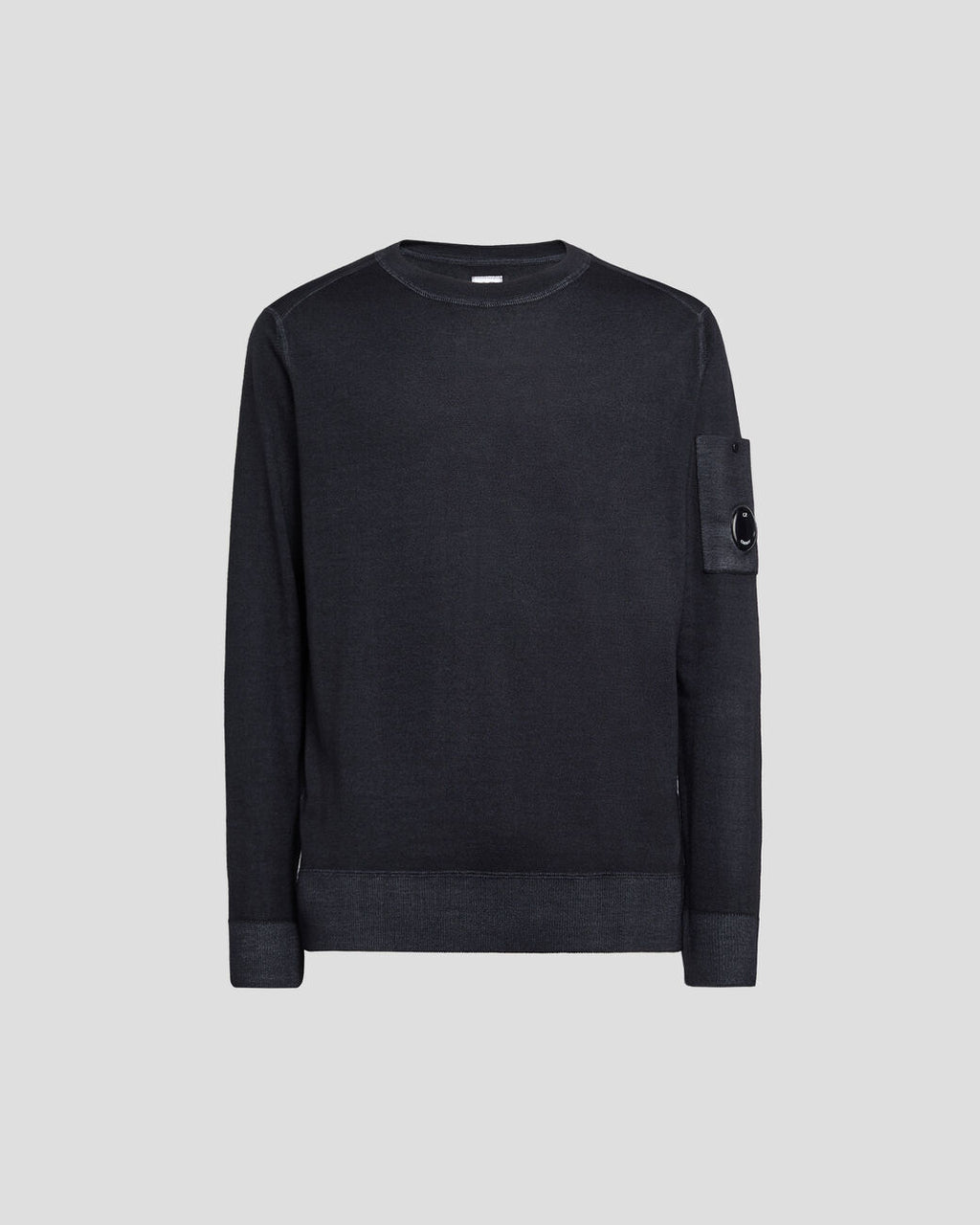 Merino Wool Plain Jumper Total Eclipse