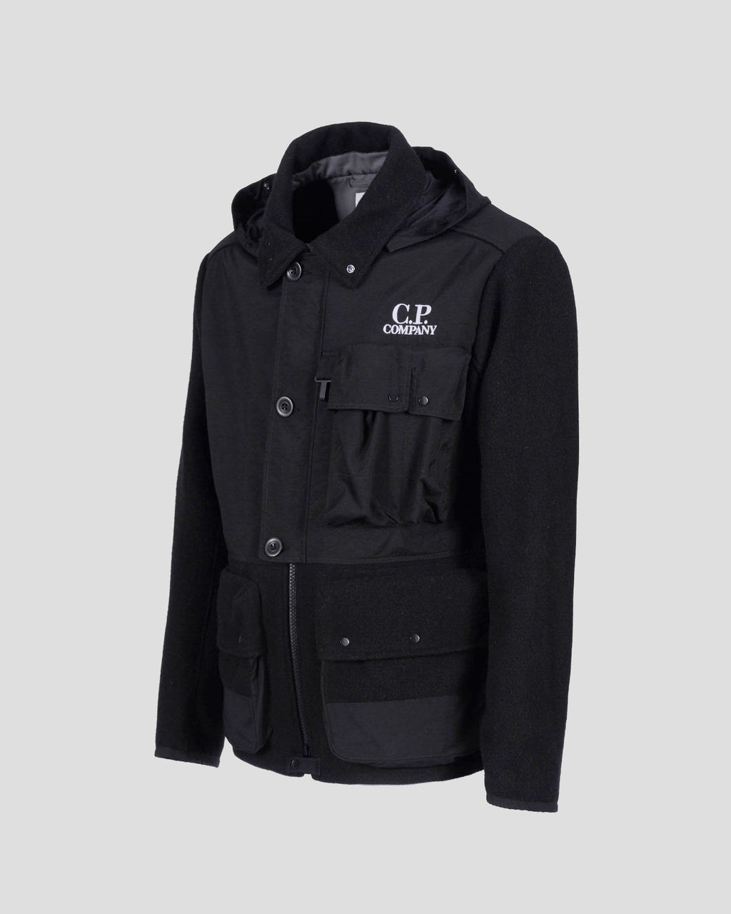 C.P. Duffel Mixed Goggle Jacket Black