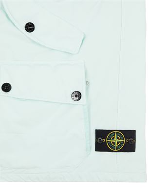 Stone Island David-Tc Laser Printed Down Gilet In Baby Blue