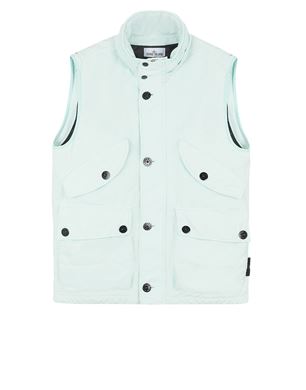 Stone Island David-Tc Laser Printed Down Gilet In Baby Blue