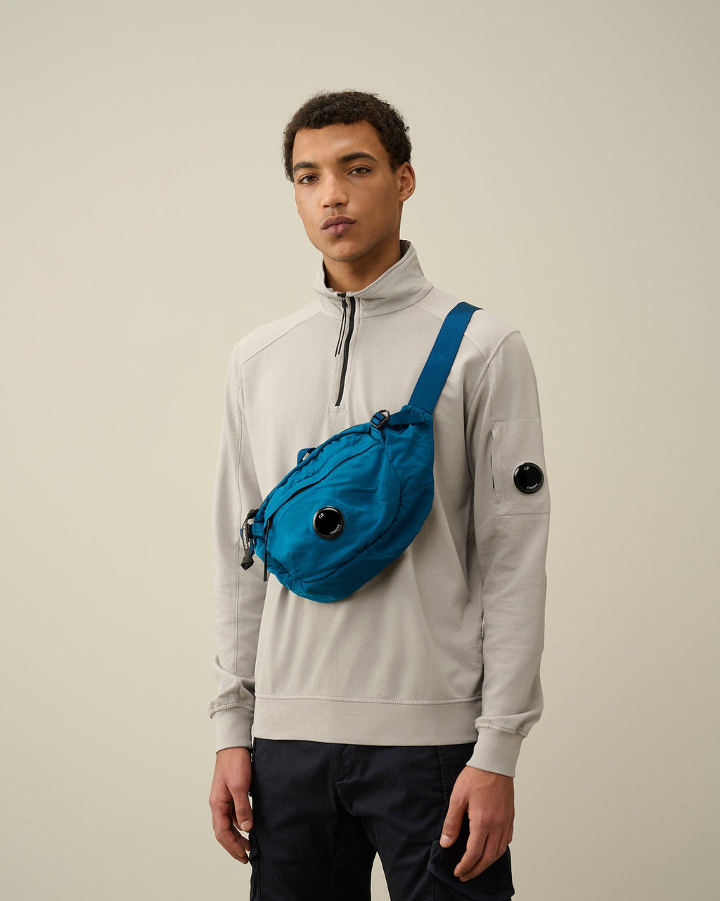 Nylon B Crossbody Pack Ink Blue