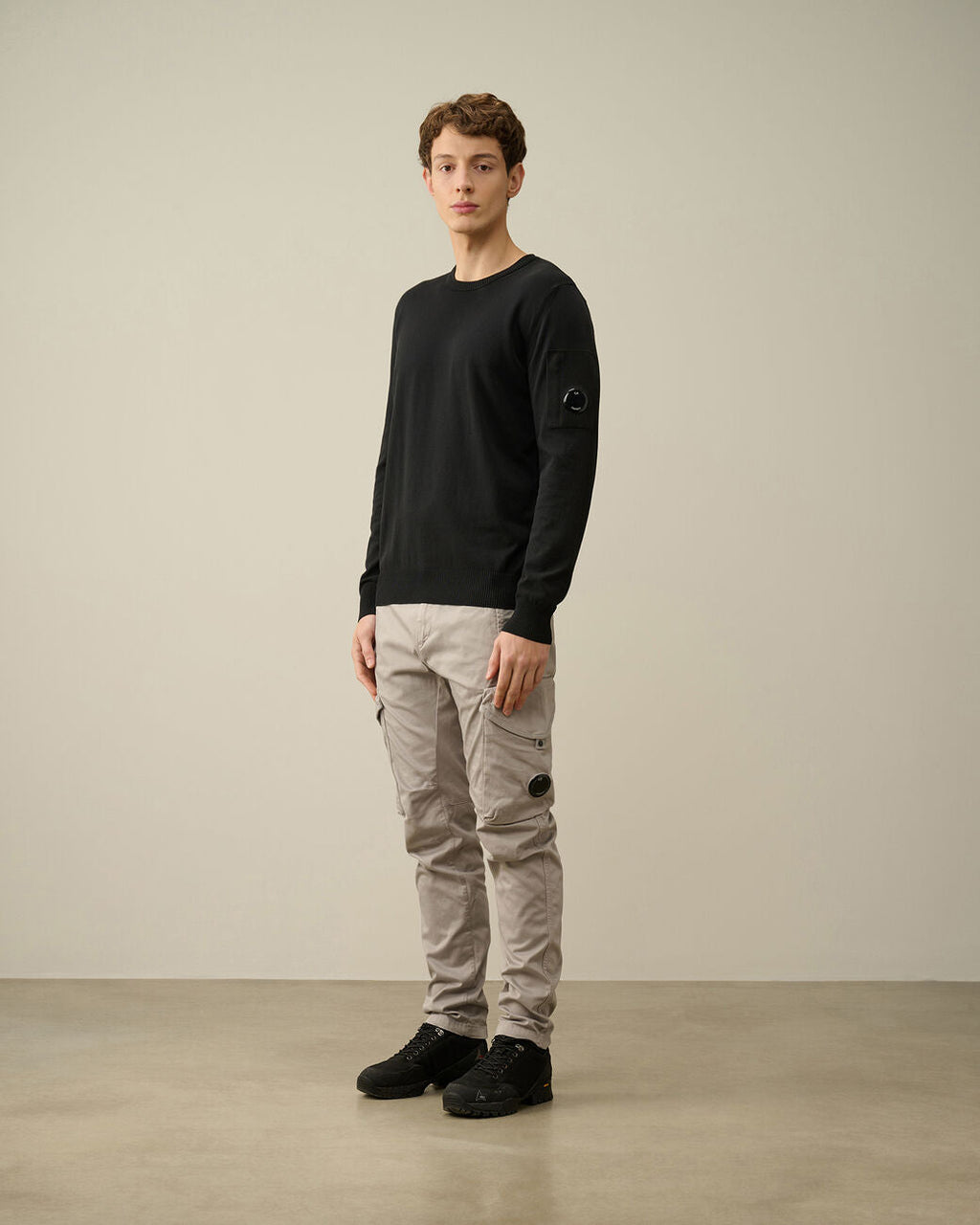Men's Cotton Crepe Jumper Black