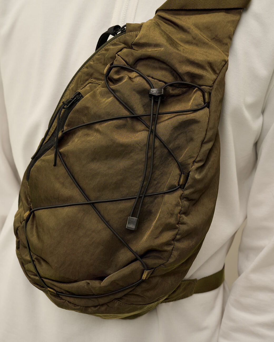 Nylon B Crossbody Rucksack Ivy Green