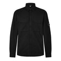 Cp Company 090U Organic Gabardine Lens Zip Overshirt In Black