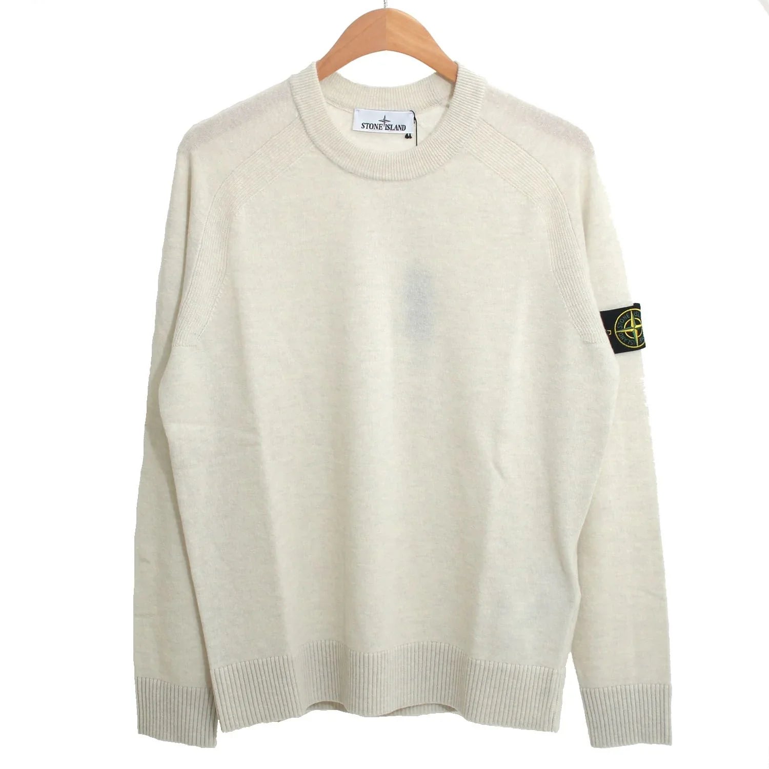 Stone Island Rws Light Knit Sweatshirt In Ivory