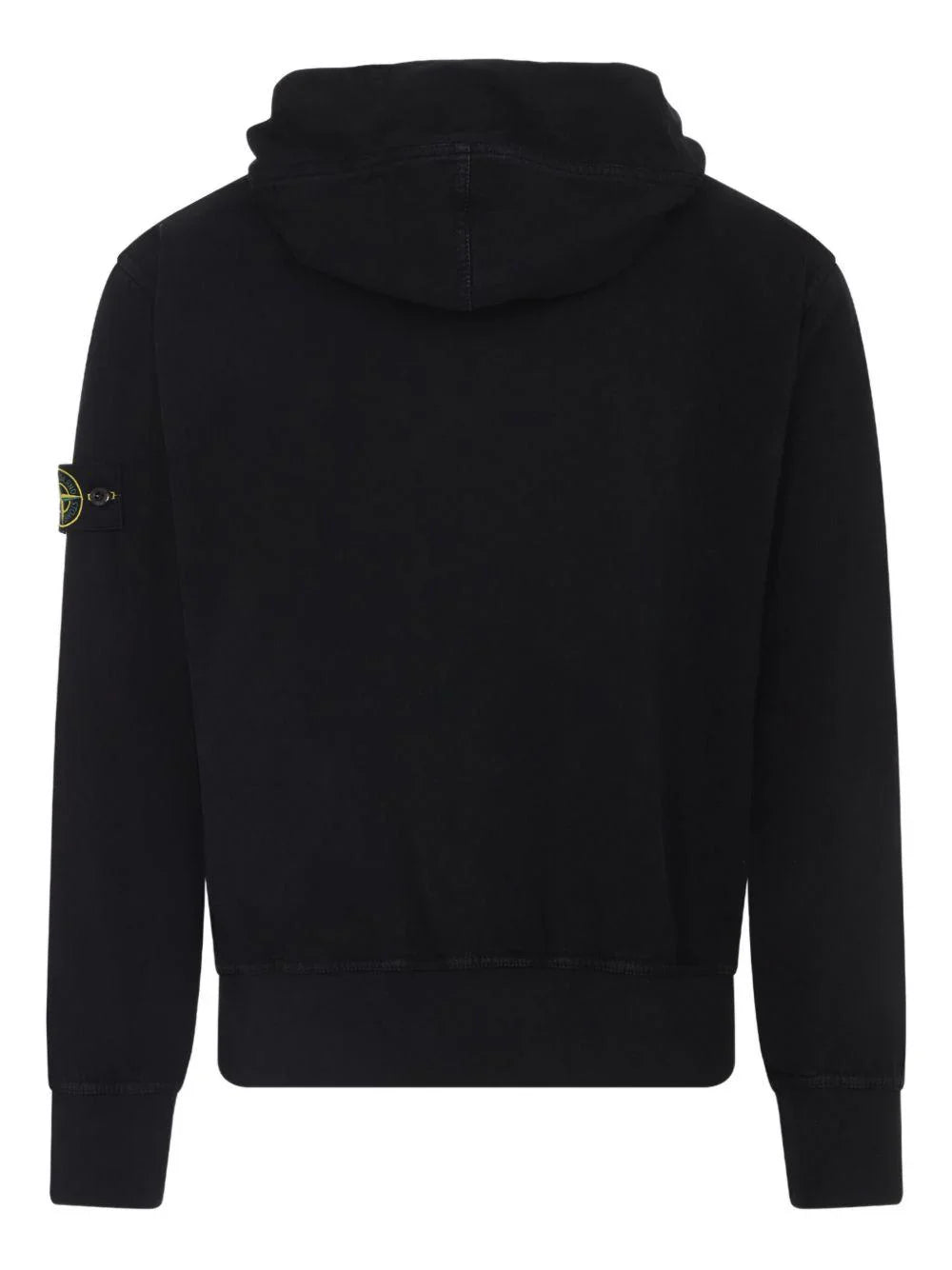 Stone Island Panama Organic Cotton Hooded Canvas Work Jacket In Black