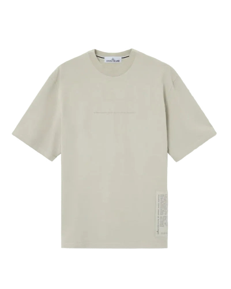 Stone Island Garment Dyed Combed Organic Cotton T-Shirt In Pearl Grey