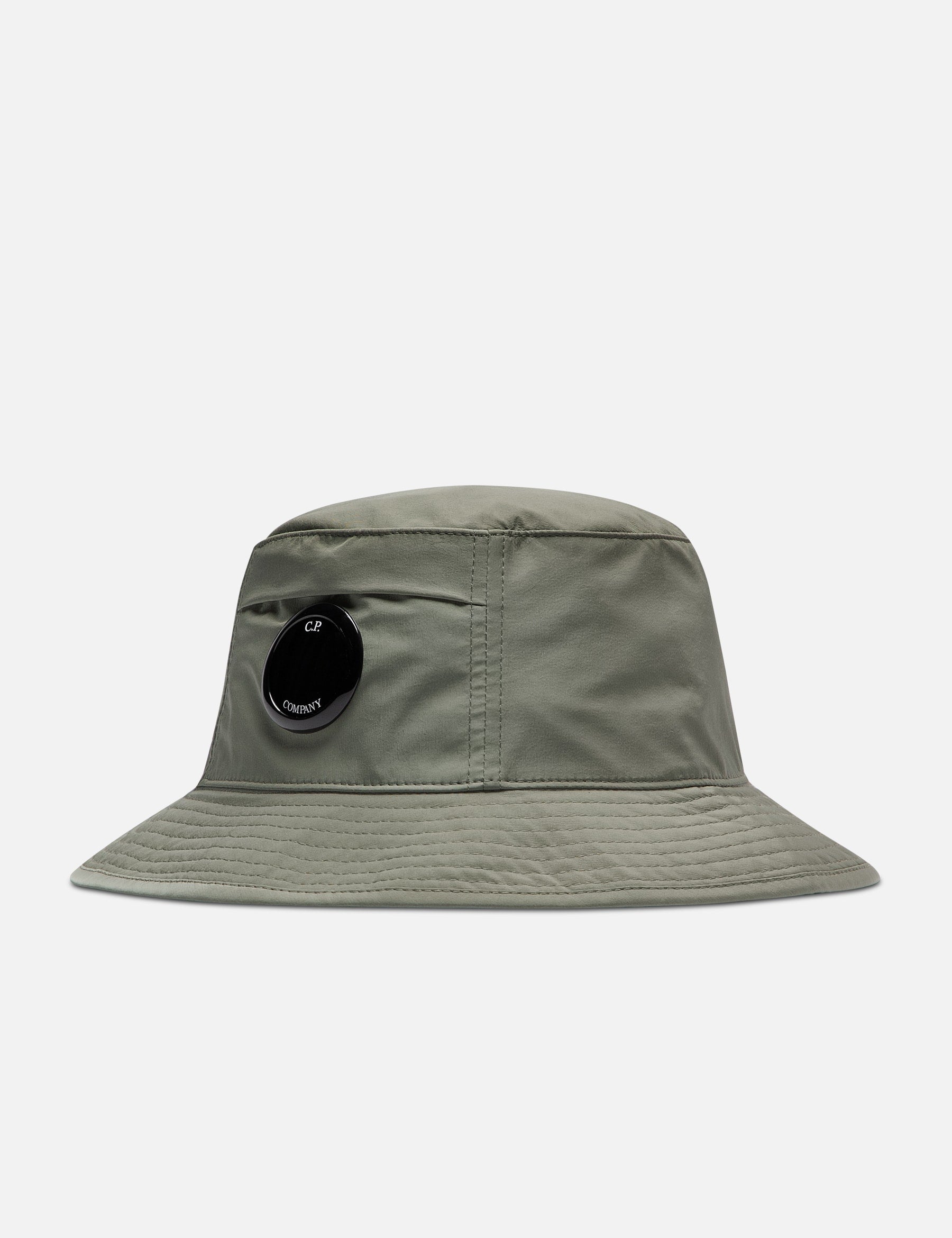 Cp Company Chrome-R Lens Bucket Hat in Agave Green