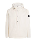Stone Island Natural Cotton Gabardine Raw Beauty Jacket In Ivory