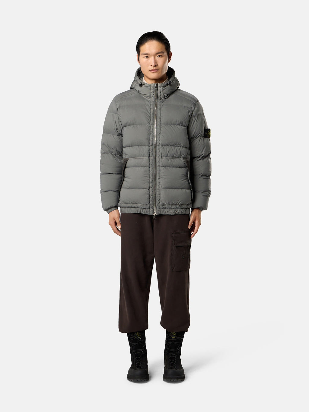 Stone Island Seamless Tunnel Nylon Down-Tc In Grey