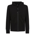 Cp Company 025A Diagonal Raised Lens Full Zip Hoodie In Black