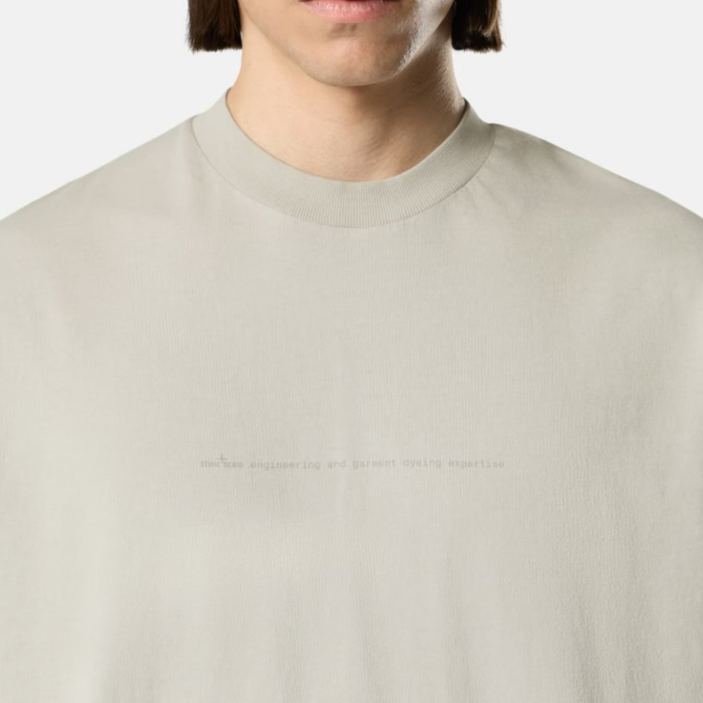 Stone Island Garment Dyed Combed Organic Cotton T-Shirt In Pearl Grey