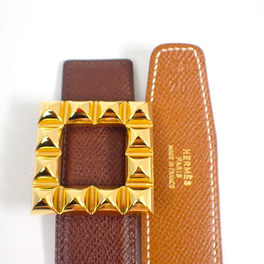 Hermes Belt Round Gold