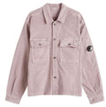 Cp Company Corduroy Utility Lens Overshirt In Purple Dove