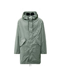 Cp Company Flatt Nylon Fishtail Goggle Parka Jacket In Stormy Weather