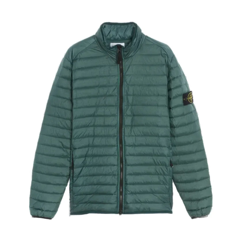 Stone Island Loom Woven Chambers R-Nylon Down-Tc Lightweight Down Jacket In Bottle Green