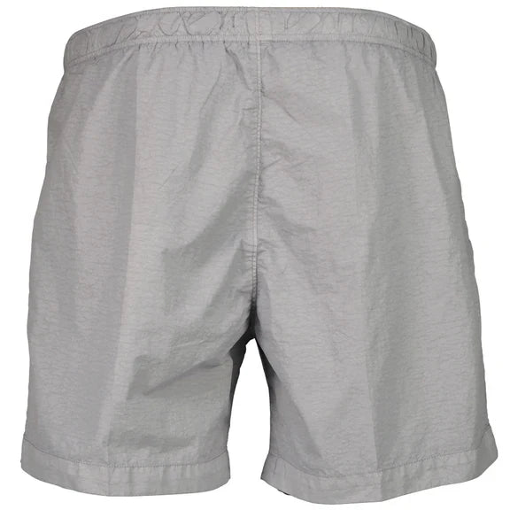 Cp Company Flatt Nylon Pocket Logo Swim Shorts In Limestone