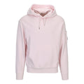 Cp Company 099A Brushed Emerised Resist Dyed Lens Hoodie In Heavenly Pink