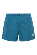 Cp Company 201A Eco Chrome-R Button Swimshorts In Ink Blue