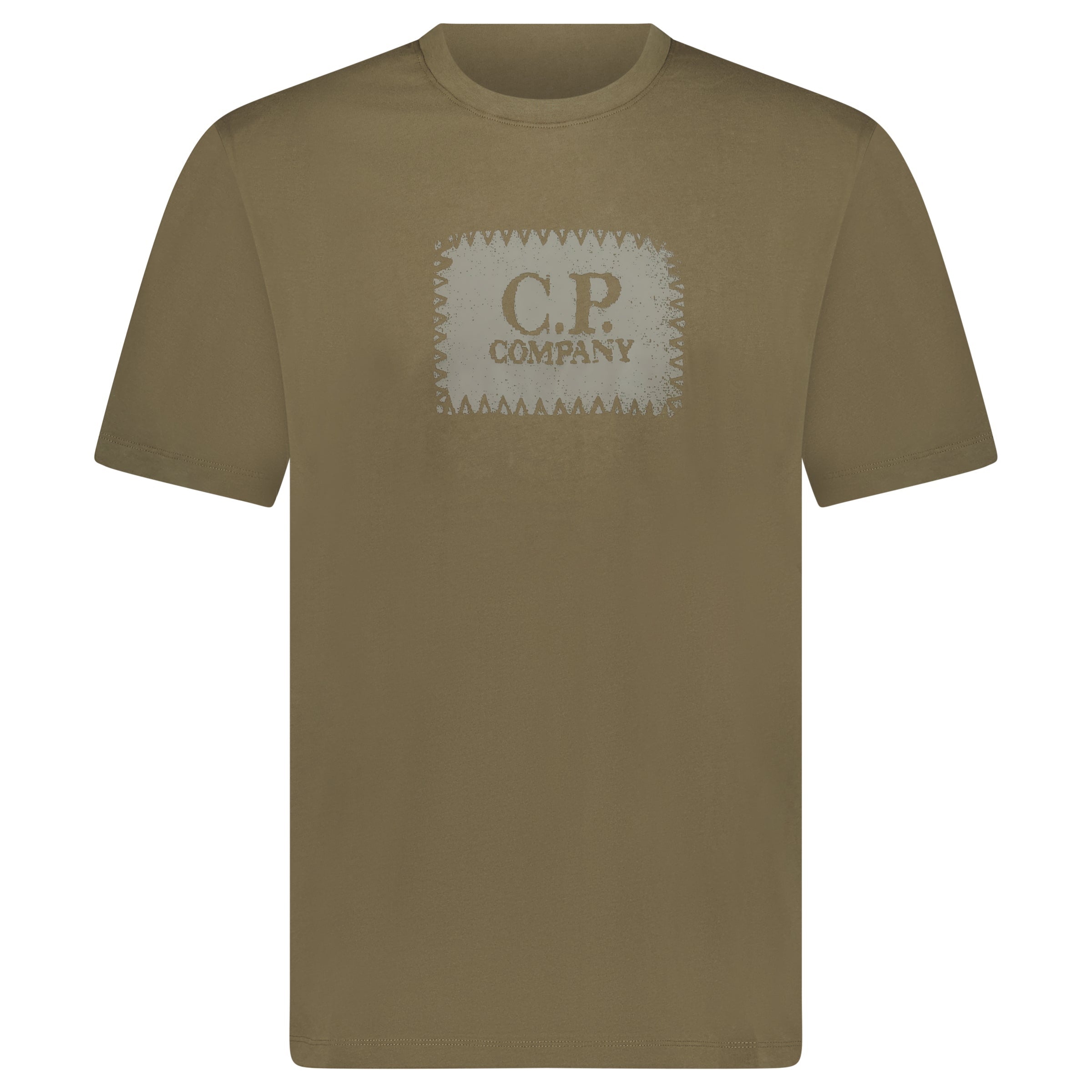 Cp Company 029A 30/1 Stamp T-Shirt In Ivy Green