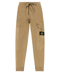 Stone Island Brushed Organic Cotton Fleece Joggers In Biscuit