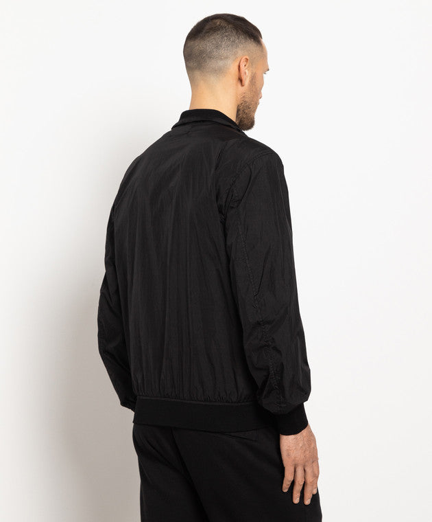 Stone Island Garment Dyed Crinkle Reps Ny Jacket In Black