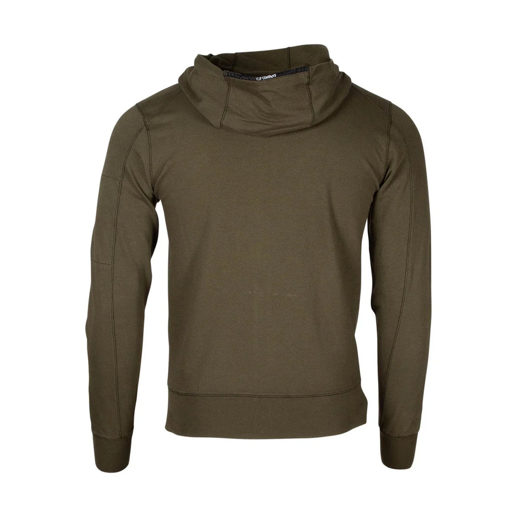 Cp Company 16cm Hooded Lens Full Zip Lens In Ivy Green
