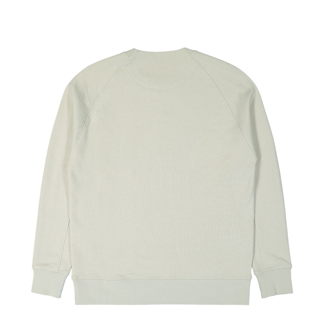 Cp Company Metropolis Rubber Logo Sweatshirt In Pelican