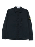 Stone Island Supima Cotton Twill Stretch Overshirt in Navy