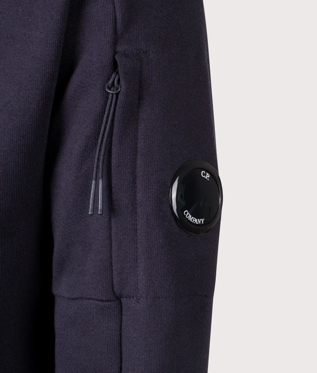 Cp Company 025A Diagonal Raised Lens Full Zip Hoodie In Navy