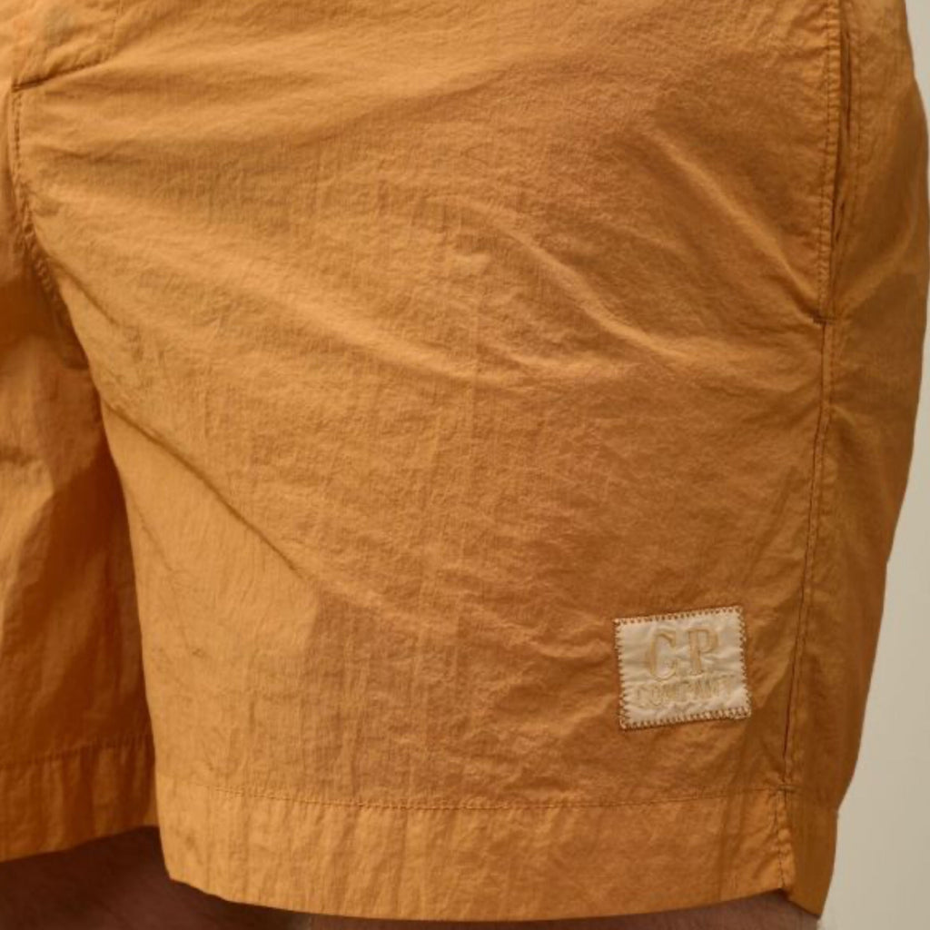 Cp Company 201A Eco Chrome-R Button Swimshorts In Pastry Shell