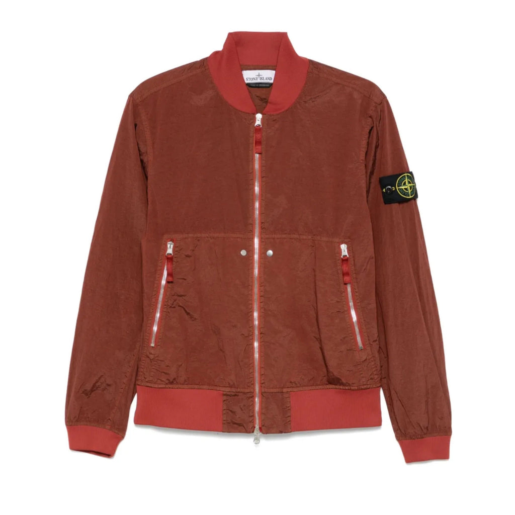 Stone Island Nylon Metal Watro Bomber Jacket In Copper