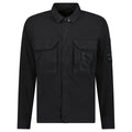 Cp Company 142A Organic Cotton Gabardine Overshirt In Black
