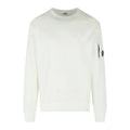 Cp Company 019A Light Fleece Lens Sweatshirt In White