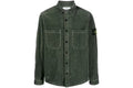 Stone Island Corduroy Overshirt In Green