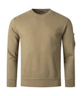 Cp Company Brushed Emerised Resist Dyed Lens Sweatshirt In Walnut Brown