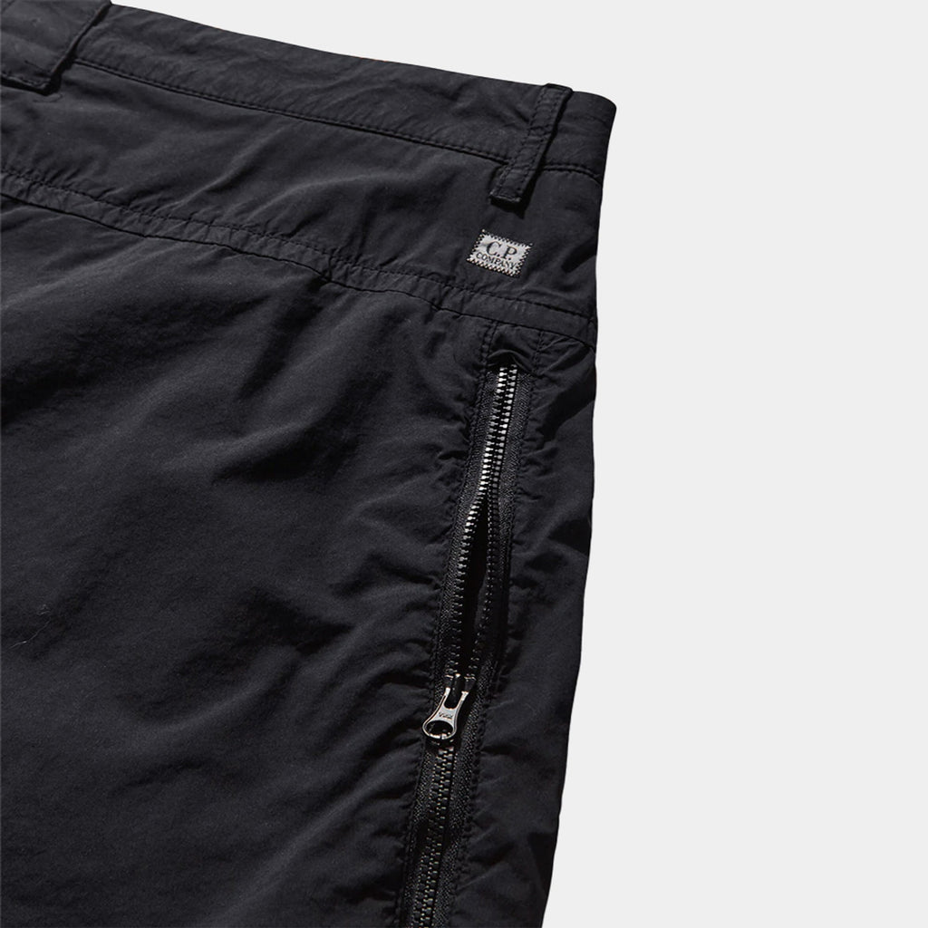 Cp Company 111A 50 Fili Lens Cargo Shorts In Black